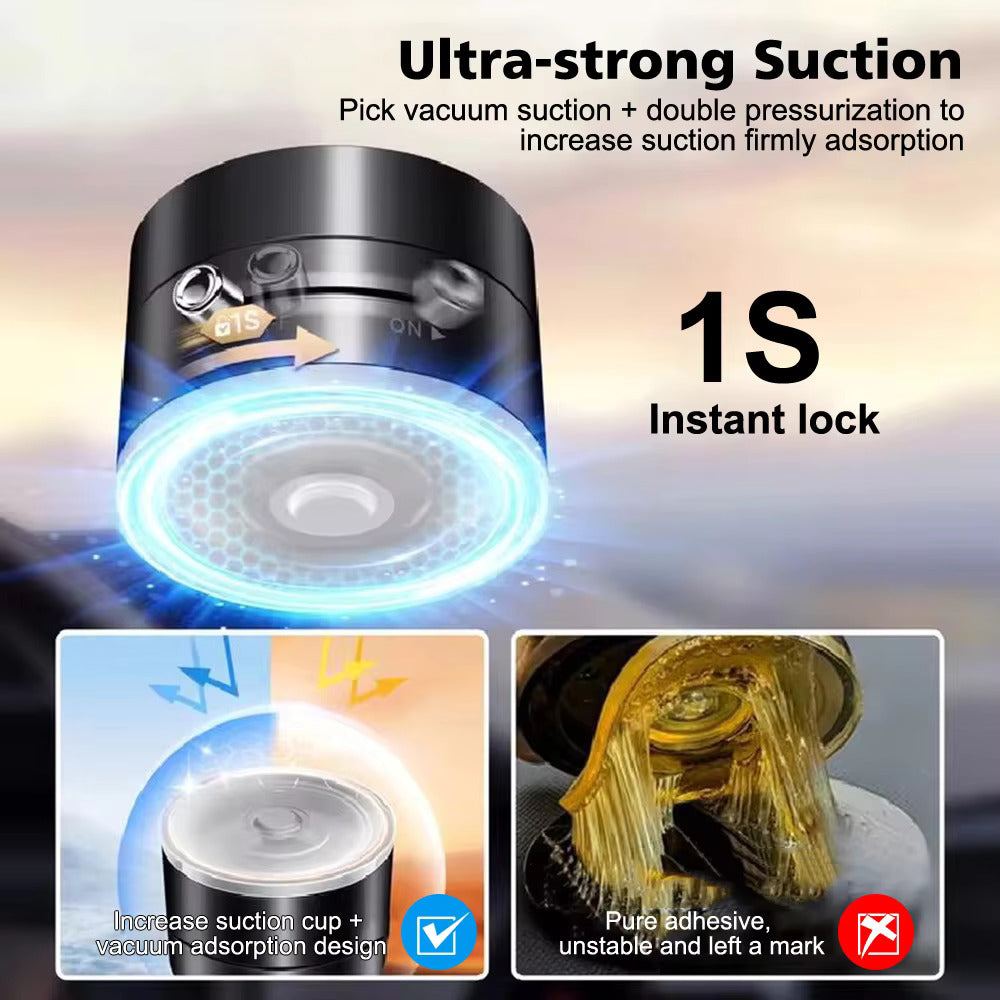 Mechanical vacuum magnetic mobile phone bracket