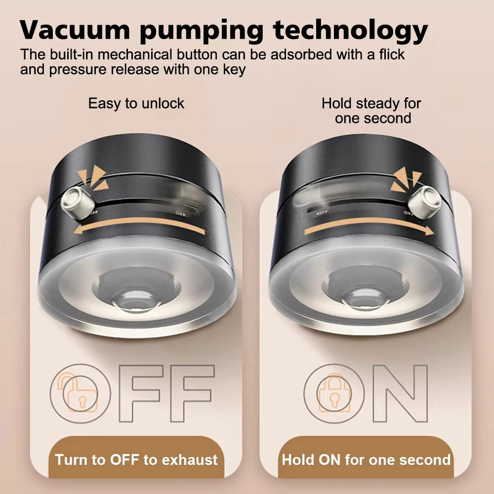 Mechanical vacuum magnetic mobile phone bracket