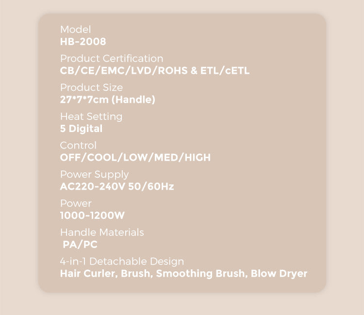 4-IN-1 Hot Air Brush