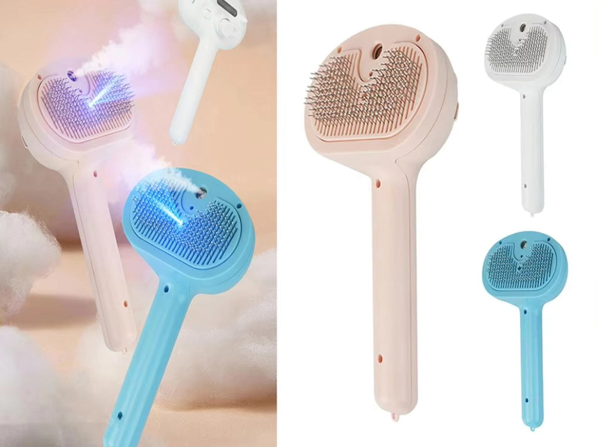 3-in-1 Dog and Cat Electric Steam Brush
